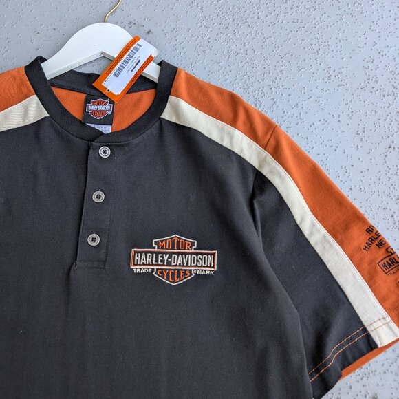 Harley-Davidson Colorblock Short Sleeve Shirt men's size M BNWT - Picture 3 of 7